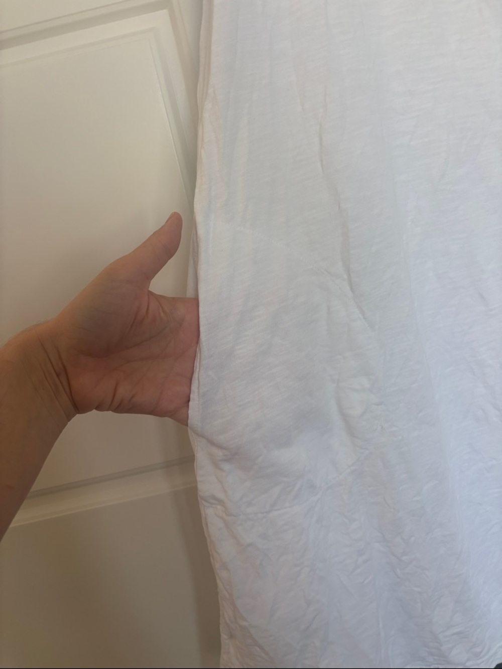 fresh produce White Mini Tshirt Dress with pockets 100% cotton XL - Picture 4 of 5
